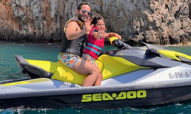 Jet ski father with child